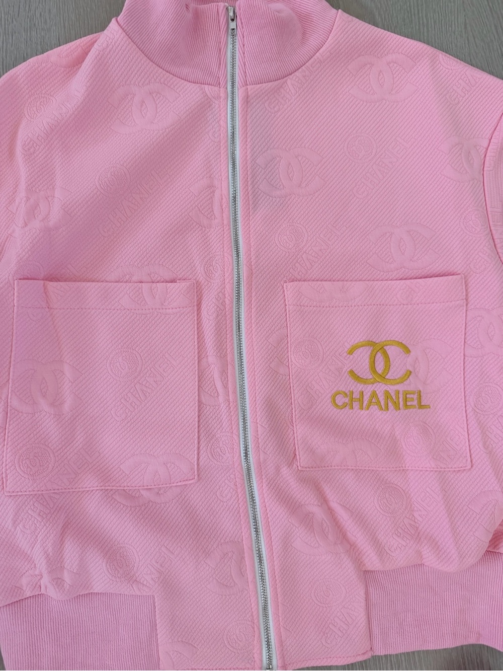 CHANEL Pink Two-Piece Matching Set Tracksuit Lounge Set size Large - Picture 11 of 15